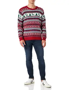 Изготовленный на заказ завод высокого качества Зимний уродливый оверсайз Быстросохнущий мужской Рождественский пуловер свитер