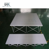 Plateforme de scène pliable en aluminium RK avec escalier, ensemble de scène portable pour événements et mariages