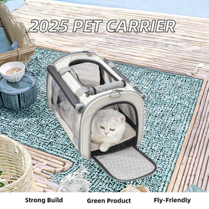 2025 sıcak satmak çevre dostu moda küçük köpek kedi omuzdan askili çanta katı desen Oxford bez evcil hayvan taşıyıcı havayolu onaylı sırt çantası - Product Image 4