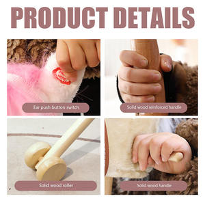 Hobby Horse Juguete de peluche <span class=keywords><strong>Caballo</strong></span> de peluche con palo de madera desmontable Horsing con Neigh Sing Cowboy Song Juguete educativo - Product Image 4