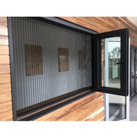 Moustiquaire de cadre de fenêtre en aluminium moderne personnalisée conception de fenêtre de maison durable persienne pliante verticale horizontale coulissante ouverte de style