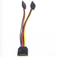 Câble d'alimentation SATA vers 2 broches pour disque dur SATA, connecteur de conversion de port série 15 broches vers 2 broches