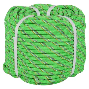 Cuerda redonda de poliéster, cuerda de 24 hebras de color doble trenzada, estática marina, 12mm