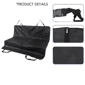 Housse de siège arrière pour animaux de compagnie, imperméable, résistante aux taches, noire, rectangulaire, coussin de siège de voiture pour chien, taille S 145x132cm L 150x140cm - Product Image 4