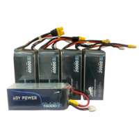 Batterie Lipo pour Drone RC 4S 6S 12S 14.8V 22.2V 44.4V 10000 V 16000/20000/40000/8000/9000mAh 20C 25C 35C Polymère Battery Pack