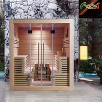 Ruang Sauna Akrilik Modern Berkualitas Tinggi untuk Luar Ruangan dengan Panel Kontrol Komputer, Ukuran Kustom, Tungku Sauna, dan Batu