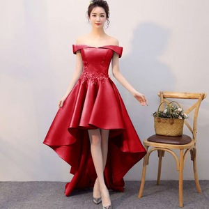 Abiti <span class=keywords><strong>da</strong></span> Sera di Lusso in Raso per Donne, Corti Davanti e Lunghi Dietro, <span class=keywords><strong>Vestito</strong></span> Lungo <span class=keywords><strong>da</strong></span> Damigella Aderente, Taglia 3XL per Compleanno Adulti - Product Image 2