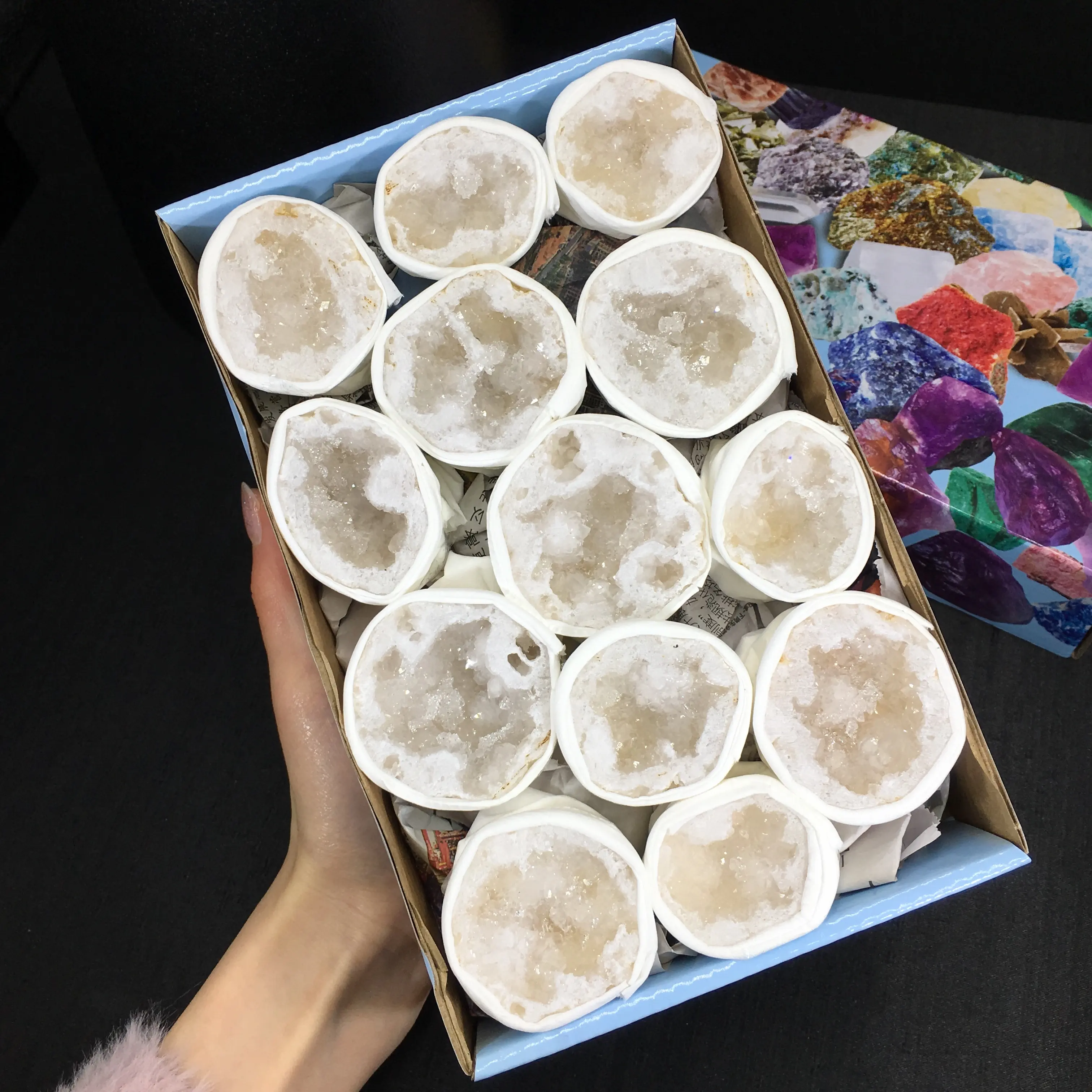 Amazing Surprise One Set Cristaux Geodes avec cristaux Géologie Rock Science Kit Cadeau pour les enfants