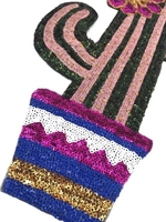 En gros, Patchs et appliques à coudre en sequins, motifs fleurs de cactus bohèmes et plantes du désert western, pour veste, chapeau, sac, vêtement