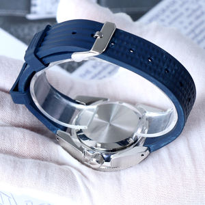 Montre mécanique automatique vintage MINUTETIME avec logo personnalisé NH35, étanche, pour hommes, cadran à motif de feuille bleue samouraï - Product Image 4