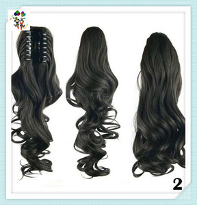 <span class=keywords><strong>Coda</strong></span> <span class=keywords><strong>di</strong></span> <span class=keywords><strong>cavallo</strong></span> sintetica per capelli sintetici con Clip a artiglio <span class=keywords><strong>di</strong></span> colore biondo a onda lunga da donna HPC-2041 - Product Image 5