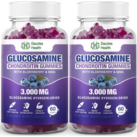 Gummies de Glucosamine Chondroïtine MSM sans sucre en vrac, directement de l'usine, Glucosamine Chondroïtine Sulfate