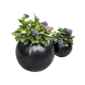 Custom Durable PC1247-17042 Round Fiberglass Pot Medium And Large Size Flower Pot