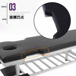 Traditional Chinese Medicine Massage Bed Stainless Steel <b>Portable</b> Folding Medium Density Sponge Examination <b>Table</b> for Home Use - Product Image 1