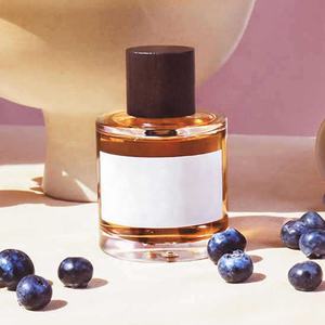 豪华圆柱香水瓶 50 毫升 重底玻璃香水瓶 50 毫升 空玻璃香水喷雾瓶 带木盖 - Product Image 4