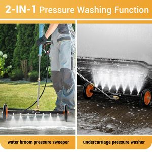 Electric High-<strong>Pressure</strong> Power <strong>Washer</strong> with 3 <strong>Extension</strong> Wand Rod 7 Nozzles Undercarriage Cleaning Machine for Car Pavement Surface - Product Image 6