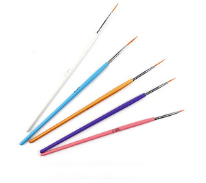 Pinceau stylo pour gel UV effet dégradé, manche en bois, poils en nylon, outil professionnel de mélange et de peinture pour manucure et nail art - Product Image 6