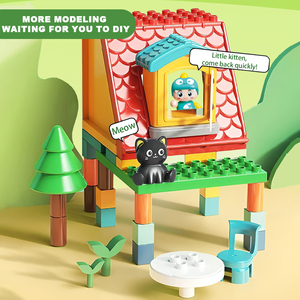 FEELO FL1141, 255 Uds., Tobogán <span class=keywords><strong>de</strong></span> techo eléctrico, bloques <span class=keywords><strong>de</strong></span> construcción, juego <span class=keywords><strong>de</strong></span> juguetes <span class=keywords><strong>de</strong></span> construcción, plástico ABS, partículas grandes, juguetes educativos para niños - Product Image 5