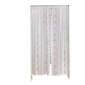 Tenda di pizzo in Voile a rete trasparente giallo bianco <span class=keywords><strong>con</strong></span> anello Voilage <span class=keywords><strong>tende</strong></span> da finestra per soggiorno - Product Image 6