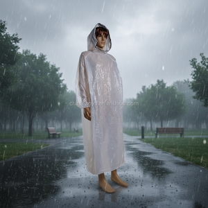PE jetable en plastique imperméable en gros <span class=keywords><strong>poncho</strong></span> avec capuche et <span class=keywords><strong>manches</strong></span> <span class=keywords><strong>longues</strong></span> - Product Image 1