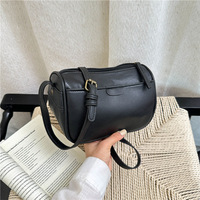 Sac à bandoulière en cuir PU pour femme, petit format, avec fermeture éclair, idéal pour les trajets quotidiens et l'usage quotidien