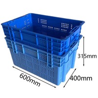 Caisse pour légumes en plastique style maille 600x400, caisse à fruits robuste, vente directe d'usine