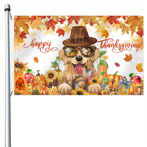 Thanksgiving Day Double-Sided 3*5FT Pennant <b>Flag</b> Digital Printing Technique Outdoor Courtyard Decorations - Product Image 6