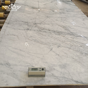 Goldtop Zermatt White <b>Marble</b> Waterproof Natural Stone Polished Slabs Countertops Vanity Top Floor Tiles Wall Panel Hotel Durable - Product Image 1