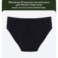 Culotte post-partum taille haute à coupe échancrée pour l'incontinence, grande taille, protection totale, en coton et fibre de bambou, sans couture, écologique