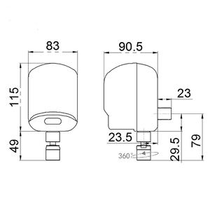 Grifo con Sensor automático sin contacto, grifo de agua de plástico ABS barato, baño de cerámica, cocina, uso escolar contemporáneo - Product Image 3