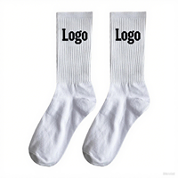 Chaussettes de sport pour homme en coton de bambou avec logo personnalisé, chaussettes de qualité supérieure, votre propre marque