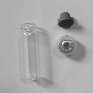 热销 1毫升毫米 2毫升 3毫升毫米钳口玻璃小瓶瓶 11毫米毫米橡胶瓶塞和撕下帽