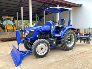 Good Quality CE Certification 4 Wheel 90hp New Farm Tractor Tractor With Front Loading BACKHOE For Sale