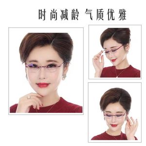 Lunettes de lecture pour femmes, monture PC, verres AC, anti-lumière bleue, zoom intelligent, pour personnes d'âge moyen et âgées - Product Image 4