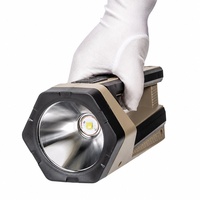 Projecteur LED portable P70 500M, 7200mAh, 4x18650, lampe latérale COB, lumière d'avertissement rouge, chasse en extérieur