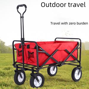 Chariot tout-terrain pliable avec caractéristiques utilitaires extérieures pliables Chariot de jardin Shopping <span class=keywords><strong>Beach</strong></span> Wagon 1pc/carton OEM personnalisable - Product Image 3