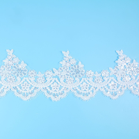 LS805 Vente à chaud d'accessoires de dentelle pour robe de mariée voile coiffure DIY voiture os paillettes broderie cils dentelle coupe
