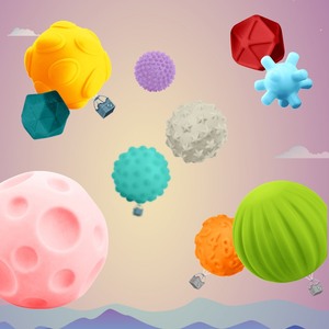Huanger coloré doux en plastique souple vinyle balle en caoutchouc jouets bébé balle silicone texturé boules <span class=keywords><strong>sensorielles</strong></span> - Product Image 6