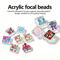 Nouveauté : Perles fantaisie en acrylique colorées (67 pièces) pour la fabrication de stylos, porte-clés, bijoux, bracelets et breloques DIY