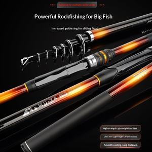 <span class=keywords><strong>Canne</strong></span> à pêche Carbon Rock Soft Tune Long Cast Shore Throwing avec grandes anneaux de guidage, 5+ sections, longueur pliée 88 cm - Vente en gros Weihai - Product Image 5