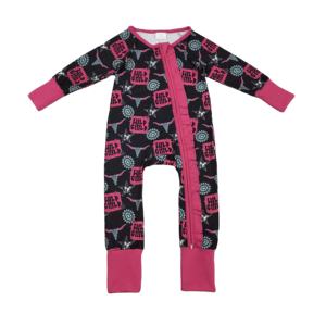 Mono de Algodón con Cierre y Estampado de Vaquera del Oeste para Bebés Niñas, Ropa de Dormir para Recién Nacidos, Bebés y Niños Pequeños - Product Image 1