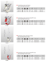 Nouvel Arrivage Roues Pivotantes Industrielles Robustes en Nylon TPR+PP avec Frein et Protections de Filetage pour Manutention et Échafaudages, Vente en Gros