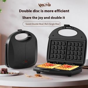 Vente chaude : Machine à gaufres compacte automatique mini, compatible français/espagnol, plaques à sandwich, plaques en aluminium antiadhésives, électrique, hôtel - Product Image 2