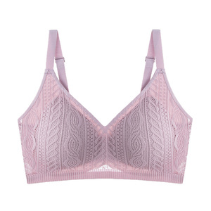 Nuova <span class=keywords><strong>Reggiseno</strong></span> Sexy in Pizzo <span class=keywords><strong>e</strong></span> Rete <span class=keywords><strong>Senza</strong></span> Ferretto, Sottile, per <span class=keywords><strong>Seno</strong></span> Grande, Anti-cedimento, Effetto Push-up, Confortevole, Traspirante, Invisibile - Product Image 3