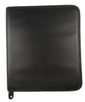 Logotipo personalizado en relieve Serigrafía logotipo A4 PU Cuero Documento Carpeta de archivos Cuaderno Multifuncional Gerente Cartera