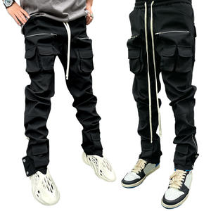 Pantalons personnalisés longs et multiples avec poches Pantalons de grande taille pour hommes Streetwear Hip Hop Tech Pantalons <span class=keywords><strong>cargo</strong></span> empilés Pantalons pour hommes - Product Image 1