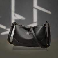 Sacs à bandoulière en cuir véritable noir vintage, nouvelle mode estivale, grande capacité, luxe, haute qualité, pour femmes, vente en gros