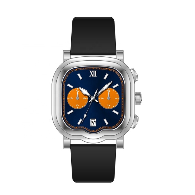Wholesale Casual Classical Fashion Style Waterproof 16mm square Crystal Japanese Business Men's Quartz Watches