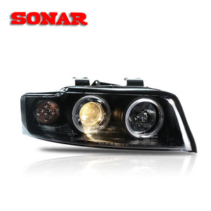 Gruppo Fari per Audi A4 B6 2001-2005, Fari LED 12V con Occhi di <span class=keywords><strong>Angelo</strong></span> e Fari HID per Modifica A4 - Product Image 3