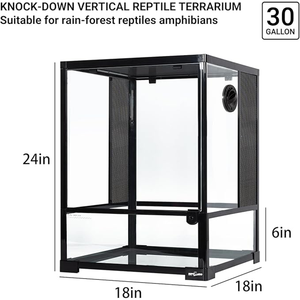 Sürüngenler için büyük sürüngen tankı uzun boylu özel yılan muhafaza cam teraryum - Product Image 2